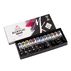 Nevskaya Palitra St. Petersburg, Master Class, Extra Fine Artists Acrylic Color Paint Set of 12 x18 ml tubes