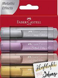 Faber Castel Text liner ( Highlighter ) Set of Metallic Shades ( 3 sizes )