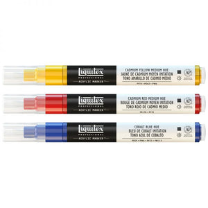 Lefrance Acrylic Markers Set of 3, 2-4 mm tip size . Favourtite Colors