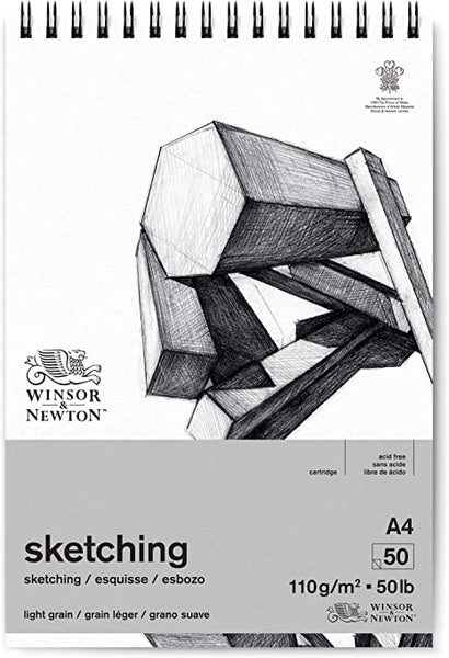 Winsor & Newton Spiral Sketch Pads, Extra White, 50 sheets ( 4 sizes ) –  Rung