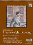 Strathmore Drawing Heavy Weight Cream Color Paper Spiral Pad 163 Gr,  24 Sheets ( 3 sizes )