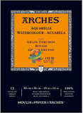 Arches Water Color Pad Rough Grian 300 Gr 12 Sheets Sketch Book /