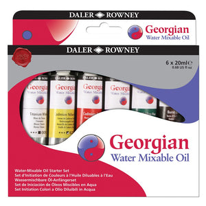 Daler Rowney Georgian Water Mixable Oil Color Tube Set of 6 x 20 ml Tubes