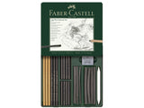Faber Castell Pitt Charcoal Tin Set of 24