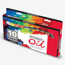 Daler Rowney Graduate Oil Color Set of 10 x 38 ml tubes