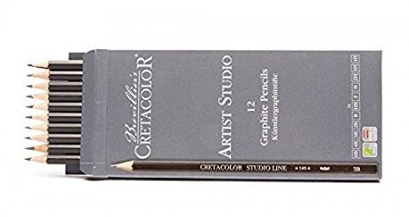 Cretacolor Artist Studio Graphite Drawing SketchingPencil Set of 12 in Cardboard Box