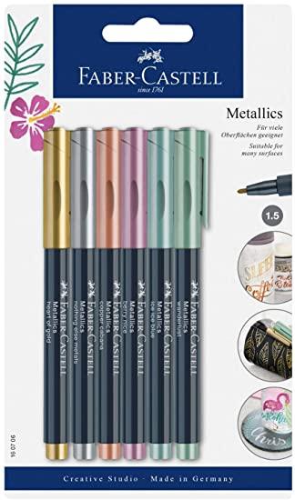 Faber Castell Metallic Marker Set of 6 and 12