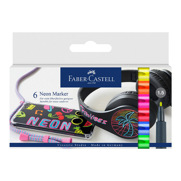 Faber Castell Neon Marker Set of 6