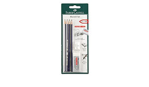Faber Castel Goldfaber Pencil Set ( 4 HB Pencils + Sharpener + Eraser )