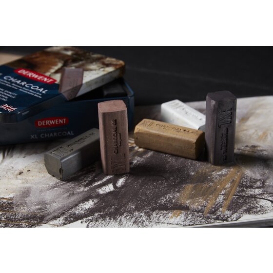XL Charcoal Blocks, Metal Tin, 6 Count