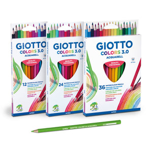 GIOTTO Colors 3.0 Aquarelle Watercolor Pencil Set 9 3 sizes )
