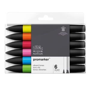 Winsor & Newton PRO MARKER SET of 6 (Vibrant Tones)