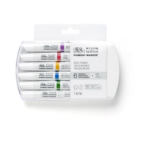 PIGMENT MARKER SET of 6 (Rich tones)