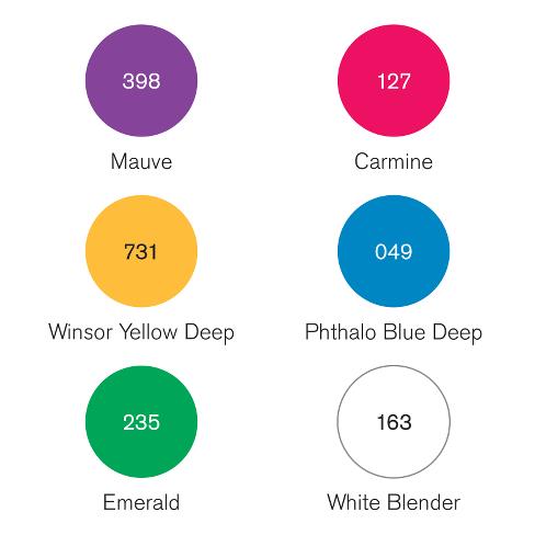PIGMENT MARKER SET of 6 (Rich tones)