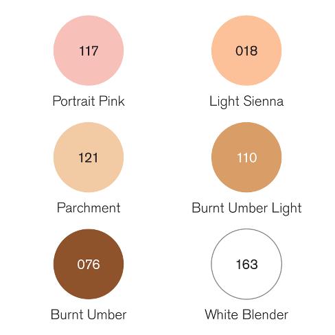 Winsor & Newton Pigment Marker Set of 6 (Skin Tones)