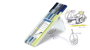 Staedtler Triplus Multiset . Clutch Pencil , Highlighter , Ballpoint , Fineliner