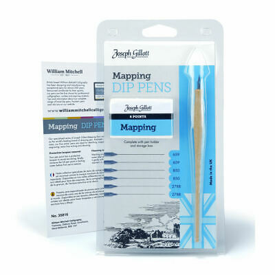 Kit Caligrafia Profissional Penas Scroll William Mitchell - Fruto De Arte