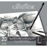 Cretacolor Black Box Coal Set, Charcoal and Drawing Set of 20 pc