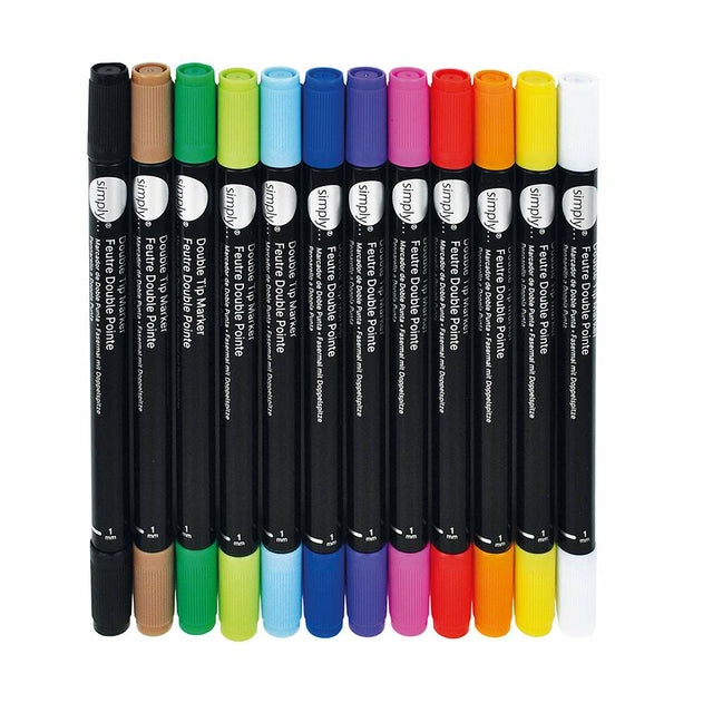 Daler Rowney Simply Dual Tip Marker Set of 12 & 24