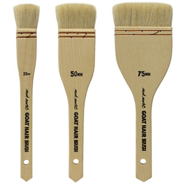 Mont Marte Studio Goat Hair Brush Set 3Pc