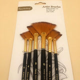 Keep Smiling Artist Fan Brush Set of 6 pc