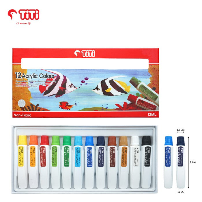 Tit Acrylic Color Set , 12ml Tubes