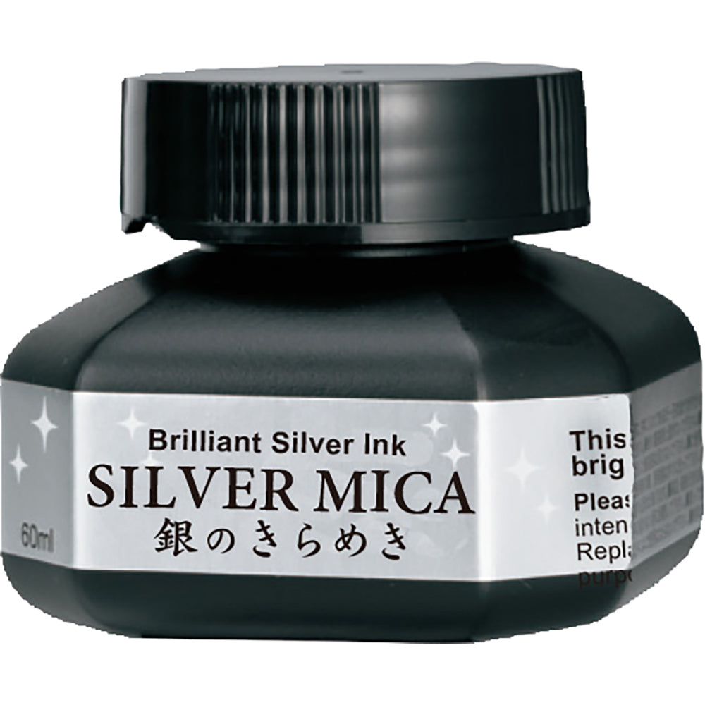 Zig Kuretake Mica Drawing Ink, GOLD and SILVER