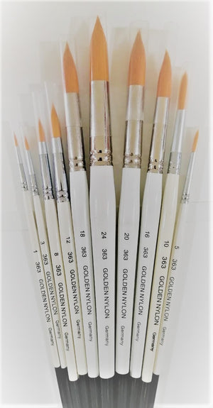 Golden Nylon Brush Sr 363 for Water and Acrylic