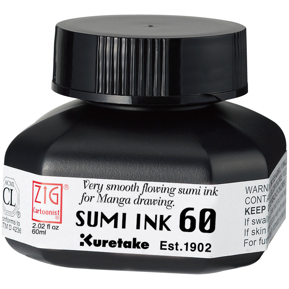 ZIG Cartoonist Sumi Drawing Ink ( 60 ml and 180 ml )