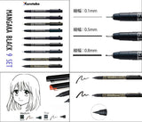 Mangaka Drawing Pen ( Black ) ( 7 Tips and 2 Brush Tips )