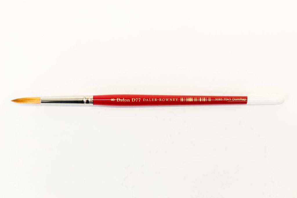Daler Rowney Round Watercolor and Acrylic Brush, Long Handle , Sr. Dalon D77