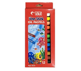 Titi Oil Pastel Round Sticks Set of 12 , 3 Different Types