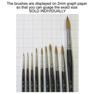 Winsor & Newton Series 7 Kolinsky Sable Pointed Round Watercolour Brushes for Artists