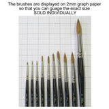 Winsor & Newton Series 7 Kolinsky Sable Pointed Round Watercolour Brushes for Artists