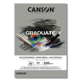 Canson Graduate Mix Media Grey Pad . 220 Gr 30 Sheets 8.3 X 11.7 A4) Sketch Book &