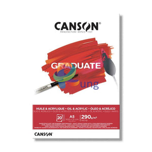 Canson Graduate Oil & Acrylic Pad . 290 Gr 20 Sheets Sketch Book