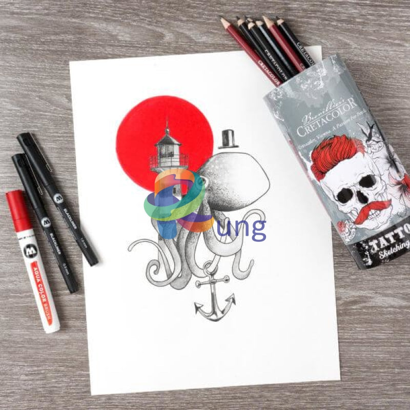 Cretacolor Tattoo Sketching Set Charcoal & Graphite