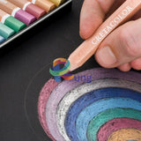 Cretacolor The Brilliants Thick Jumbo Metallic Color Pencil Set Of 12 In Tin Box Pencils