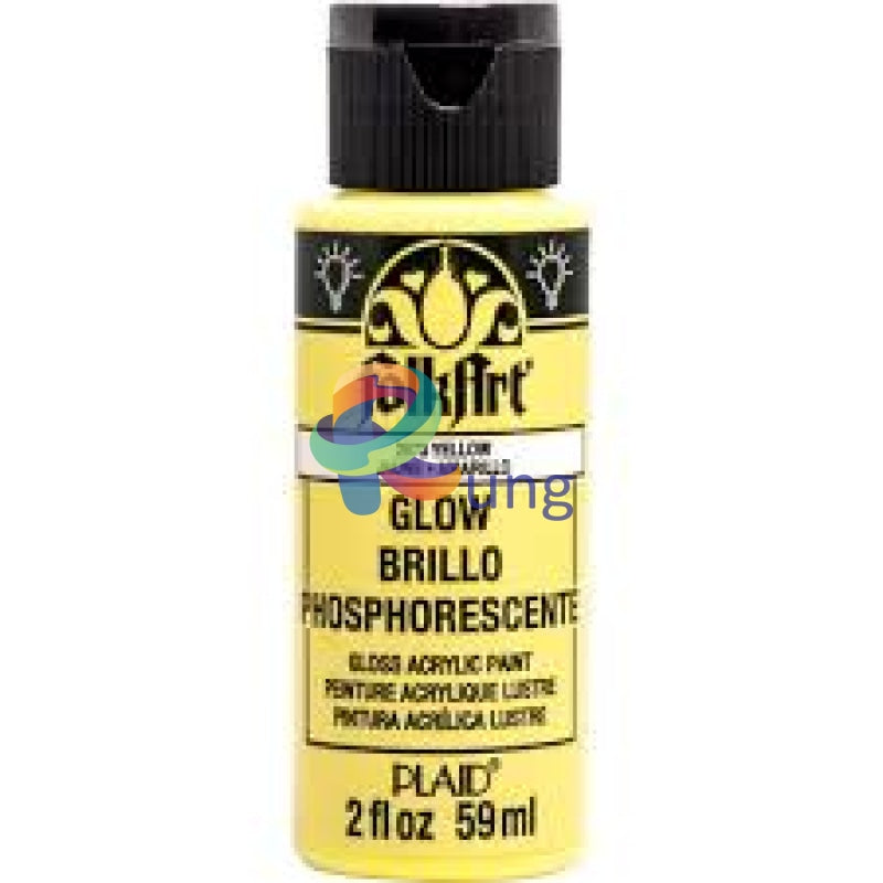 Folk Art Glow In The Dark Acrylics 59 Ml Yellow Acrylic Color