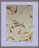 Hand Made Paper Mary Gold Flower Embedded 24 X 30 Off White Misc