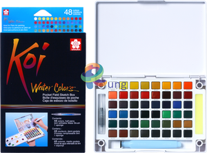 Koi Water Color Set Of 48