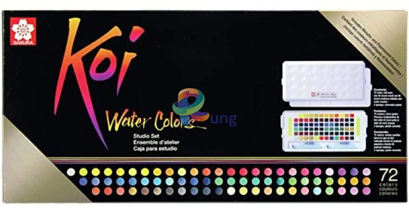 Koi Water Color Set Of 72