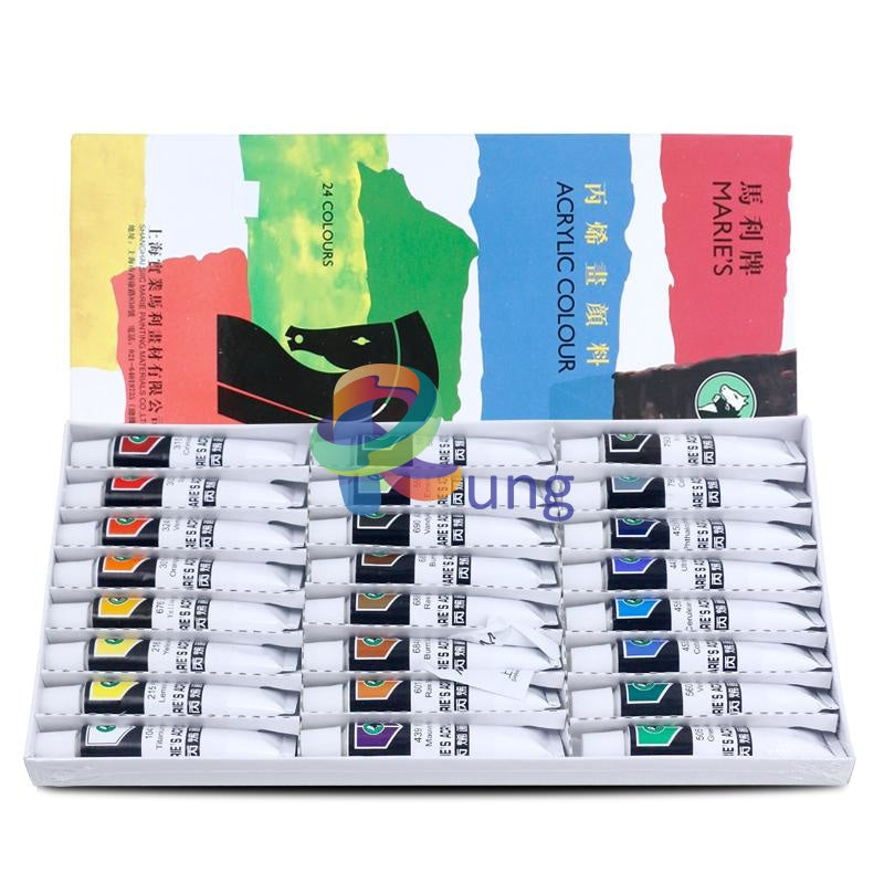 Maries Acrylic Color Tube Set ( 12 Ml) Of 24