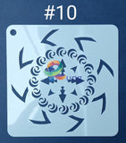Plastic Stencil 5 X ( 43 Designs ) No 10 Art Misc