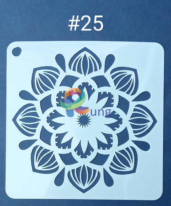 Plastic Stencil 5 X ( 43 Designs ) No 25 Art Misc