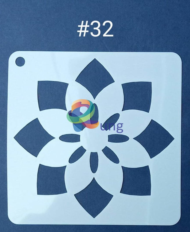 Plastic Stencil 5 X ( 43 Designs ) No 32 Art Misc