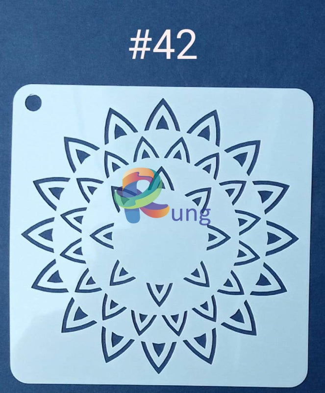 Plastic Stencil 5 X ( 43 Designs ) No 42 Art Misc