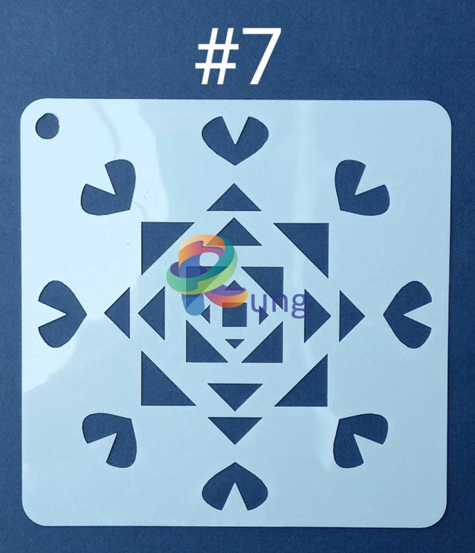Plastic Stencil 5 X ( 43 Designs ) No 7 Art Misc