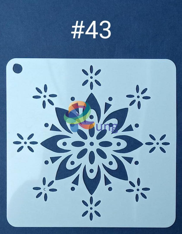 Plastic Stencil 5 X ( 43 Designs ) No Art Misc