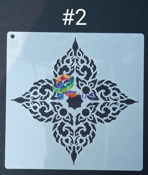 Plastic Stencil 8 X ( 4 Designs ) No 2 Art Misc